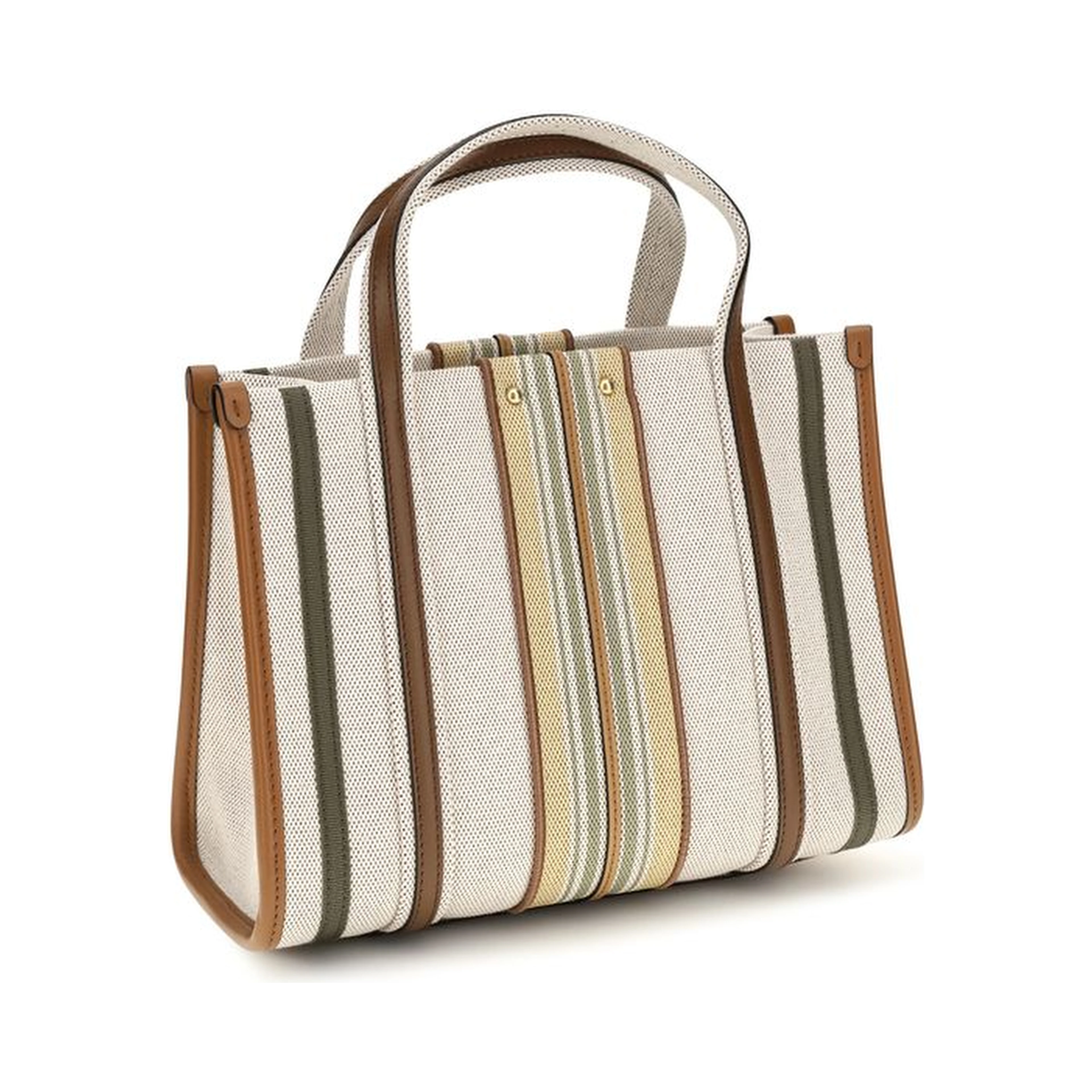 Beige Cotton Shoulder Bag