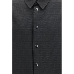 Black Polyester Pattern Shirt