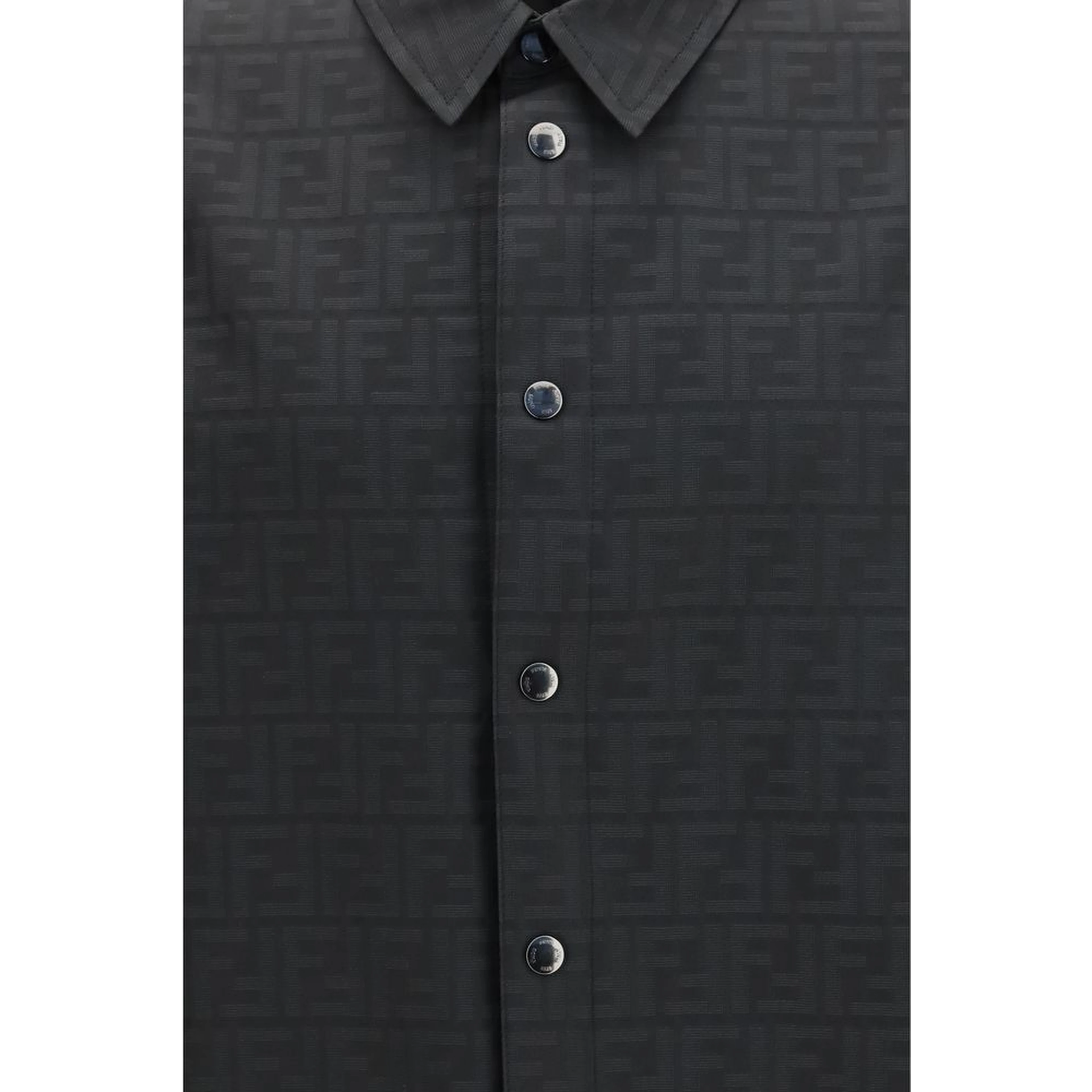 Black Polyester Pattern Shirt