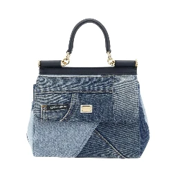 Blue Cotton Handbag