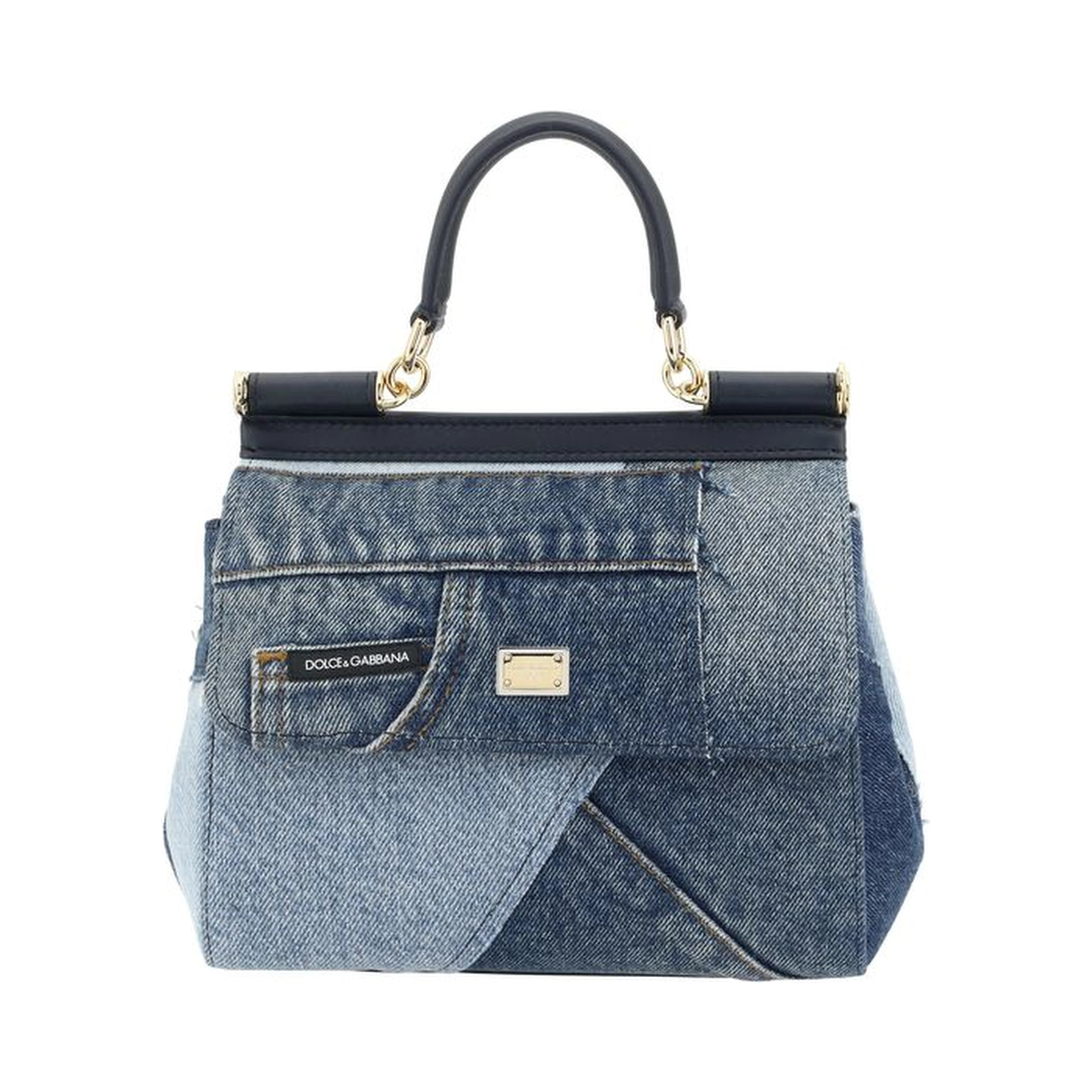 Blue Cotton Handbag