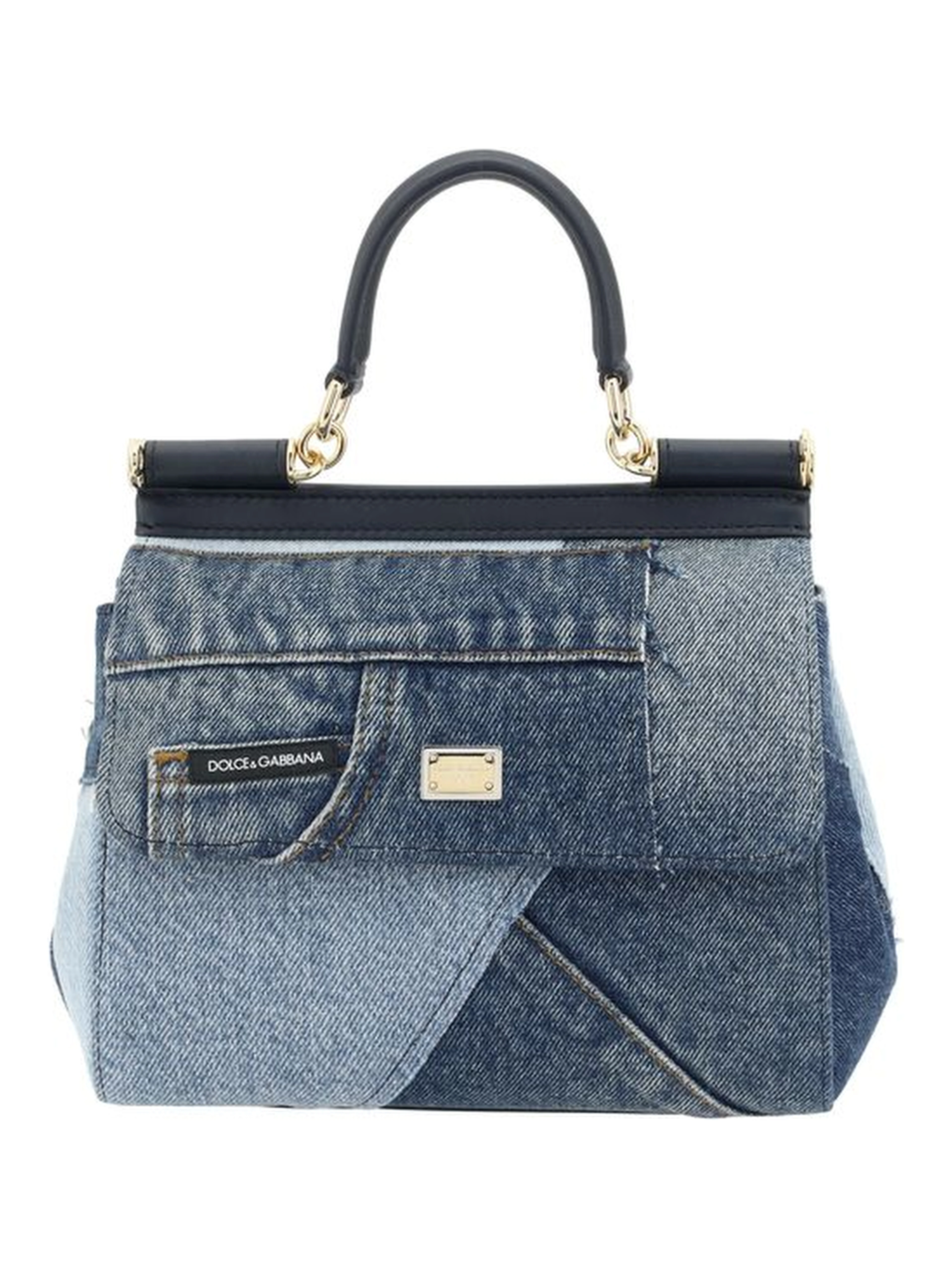 Blue Cotton Handbag