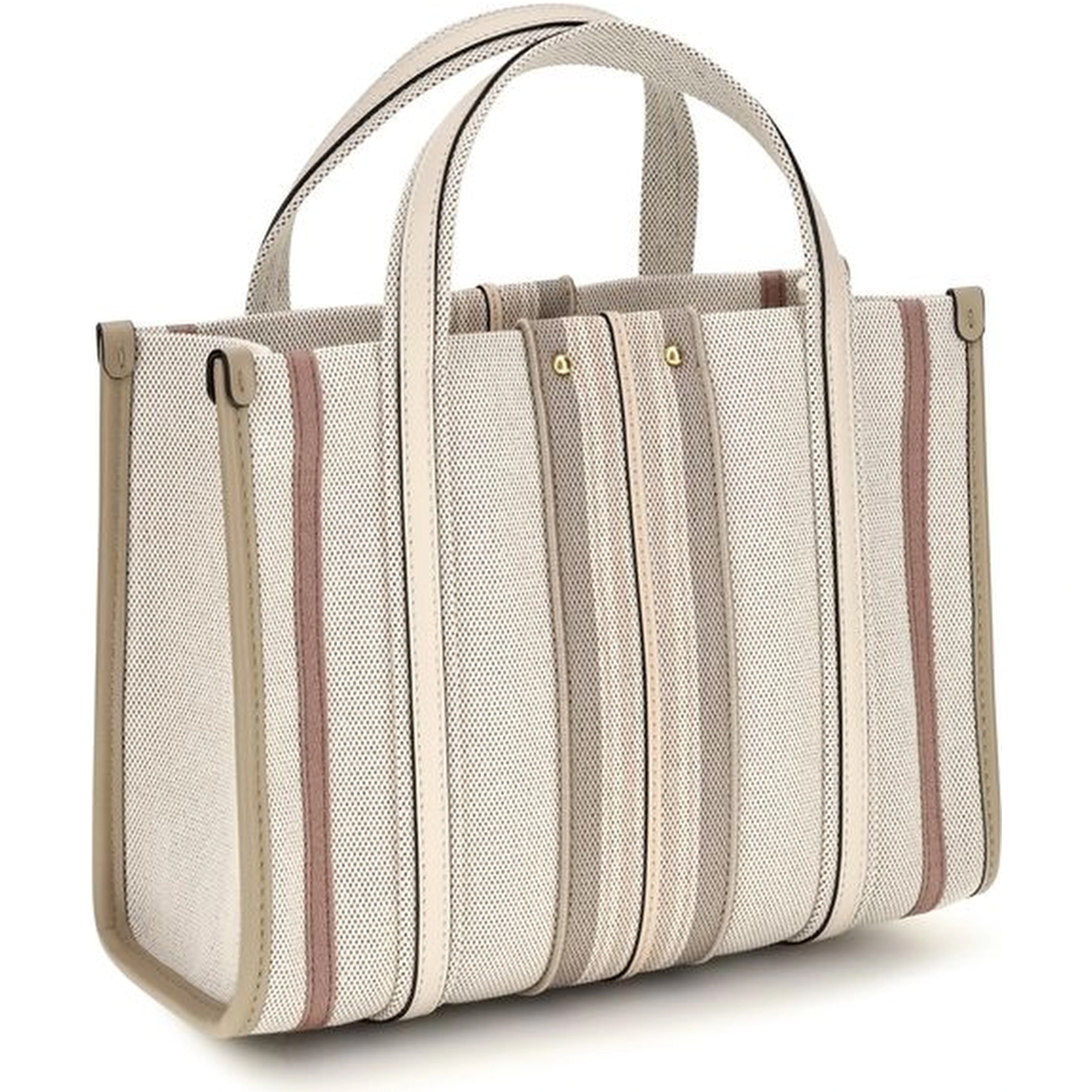 Beige Cotton Shoulder Bag