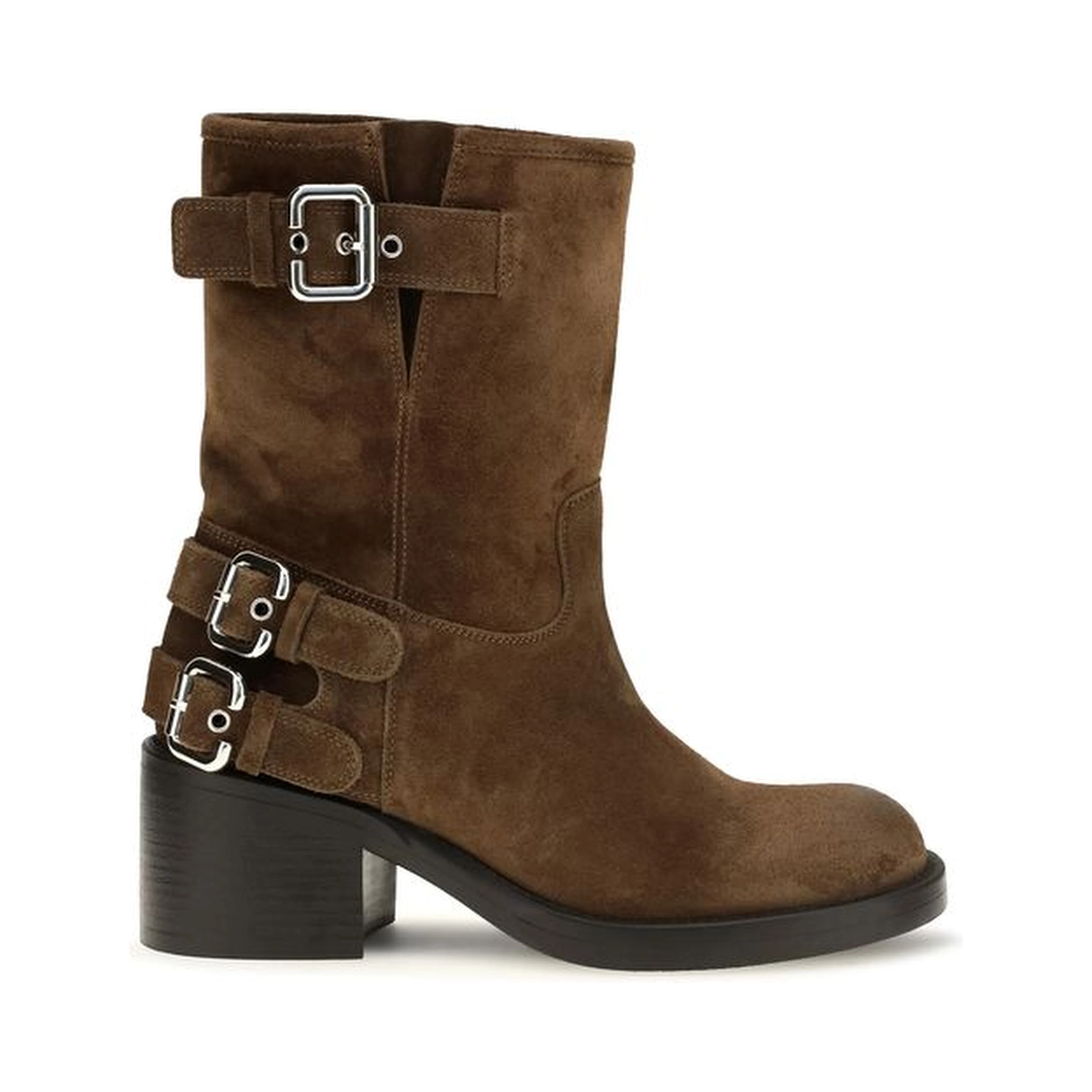Brown Calf Leather Bos Taurus Ankle Boots