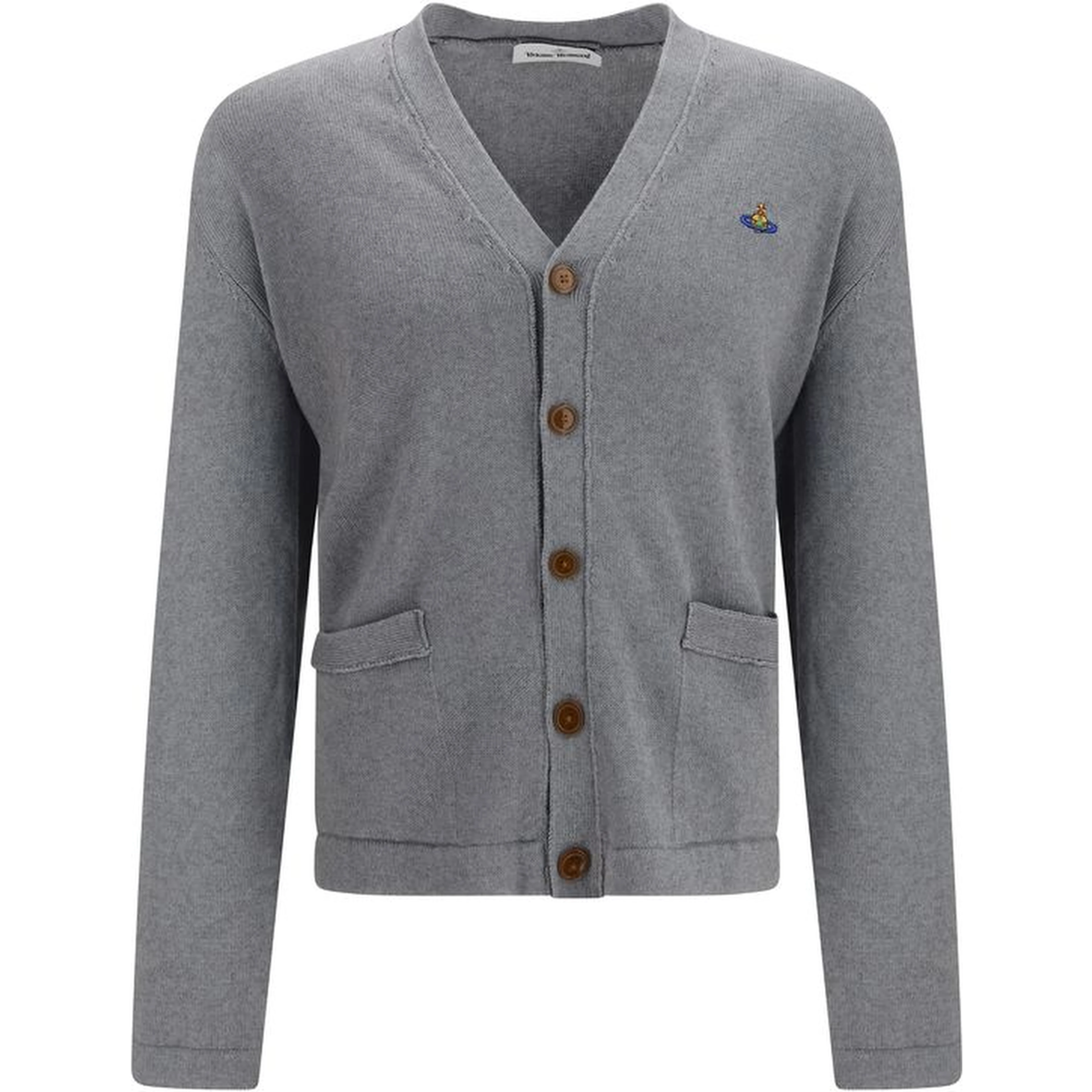 Gray Cotton Cardigan