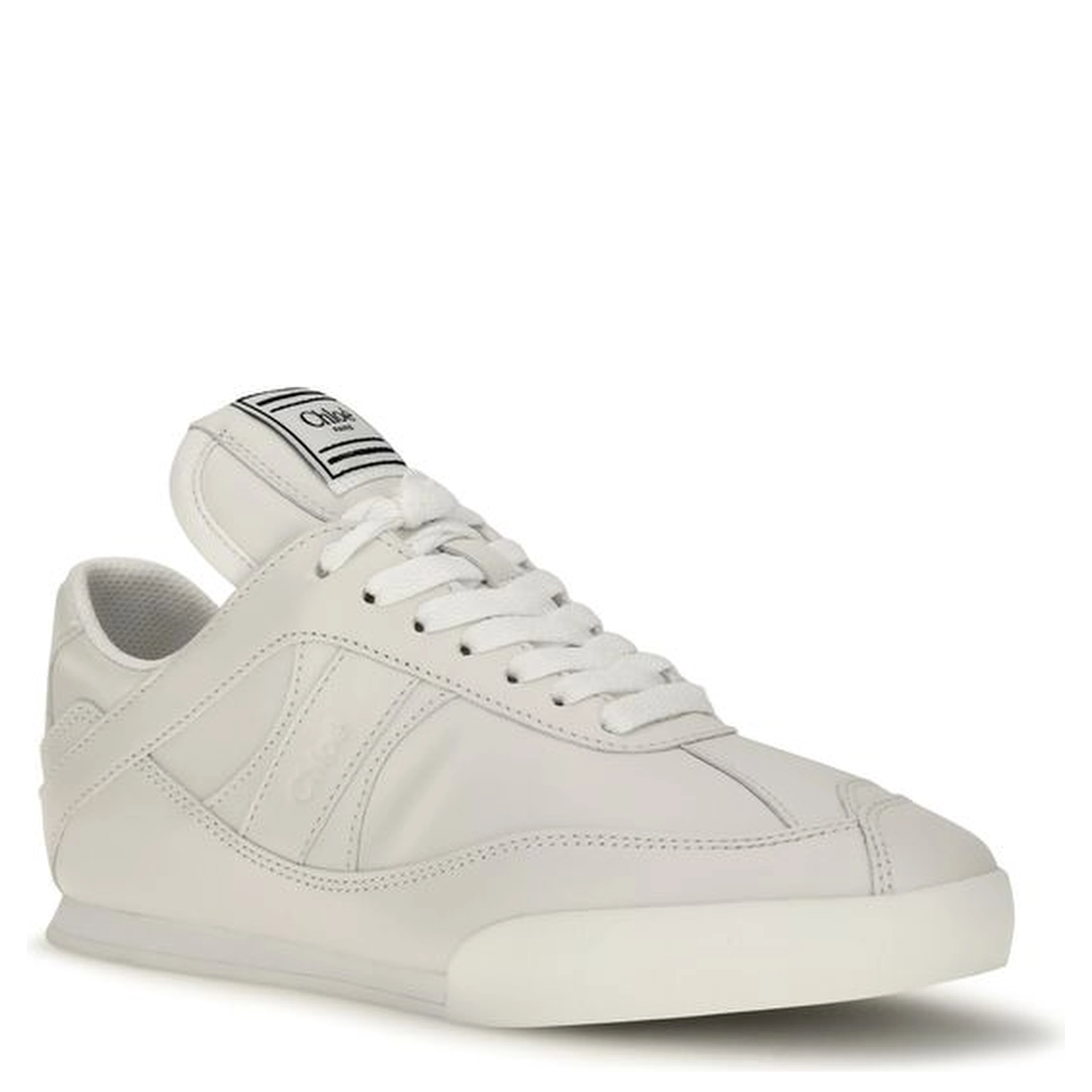 White Calf Leather Bos Taurus Athletic Sneakers
