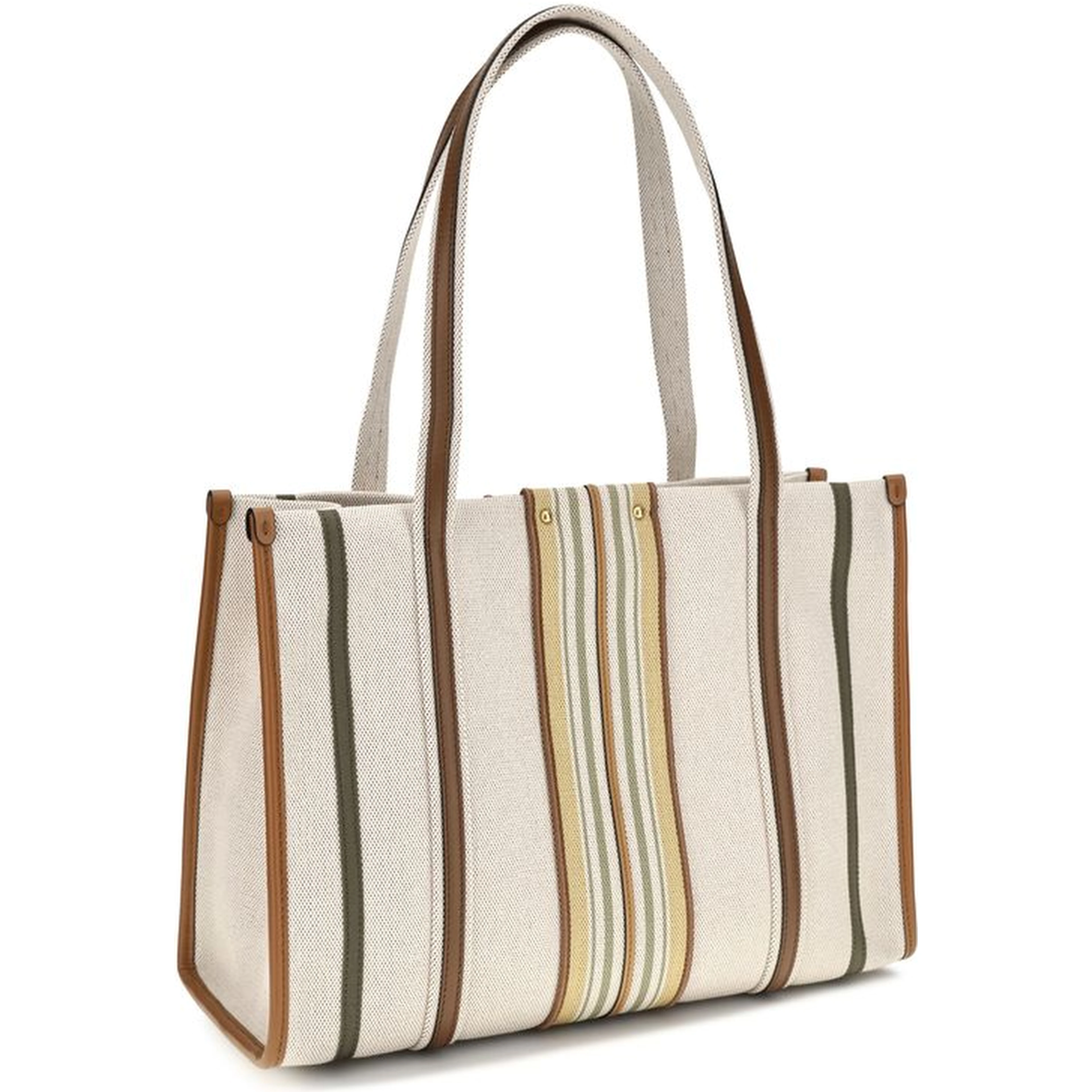 Beige Cotton Shoulder Bag