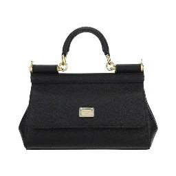 Black Calf Leather Bos Taurus Handbag
