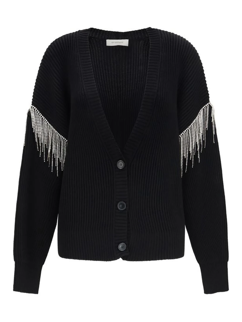 Black Wool Oves Aries Cardigan