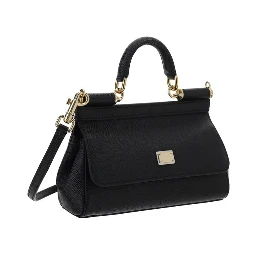Black Calf Leather Bos Taurus Handbag