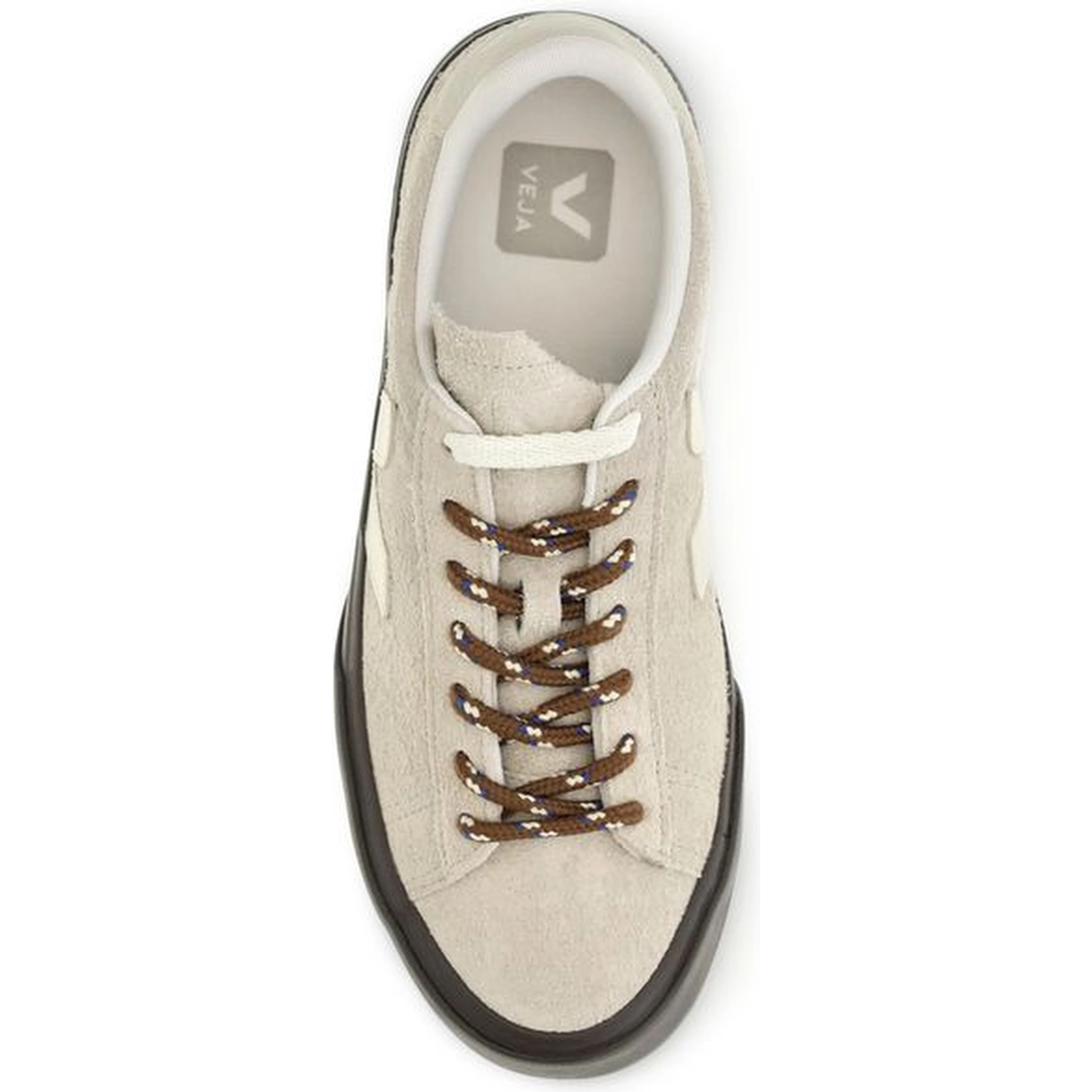 Beige Suede Leather Low Top Sneakers