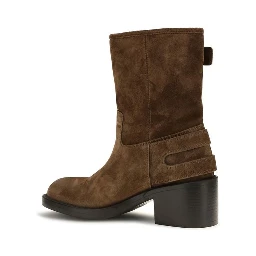 Brown Calf Leather Bos Taurus Ankle Boots