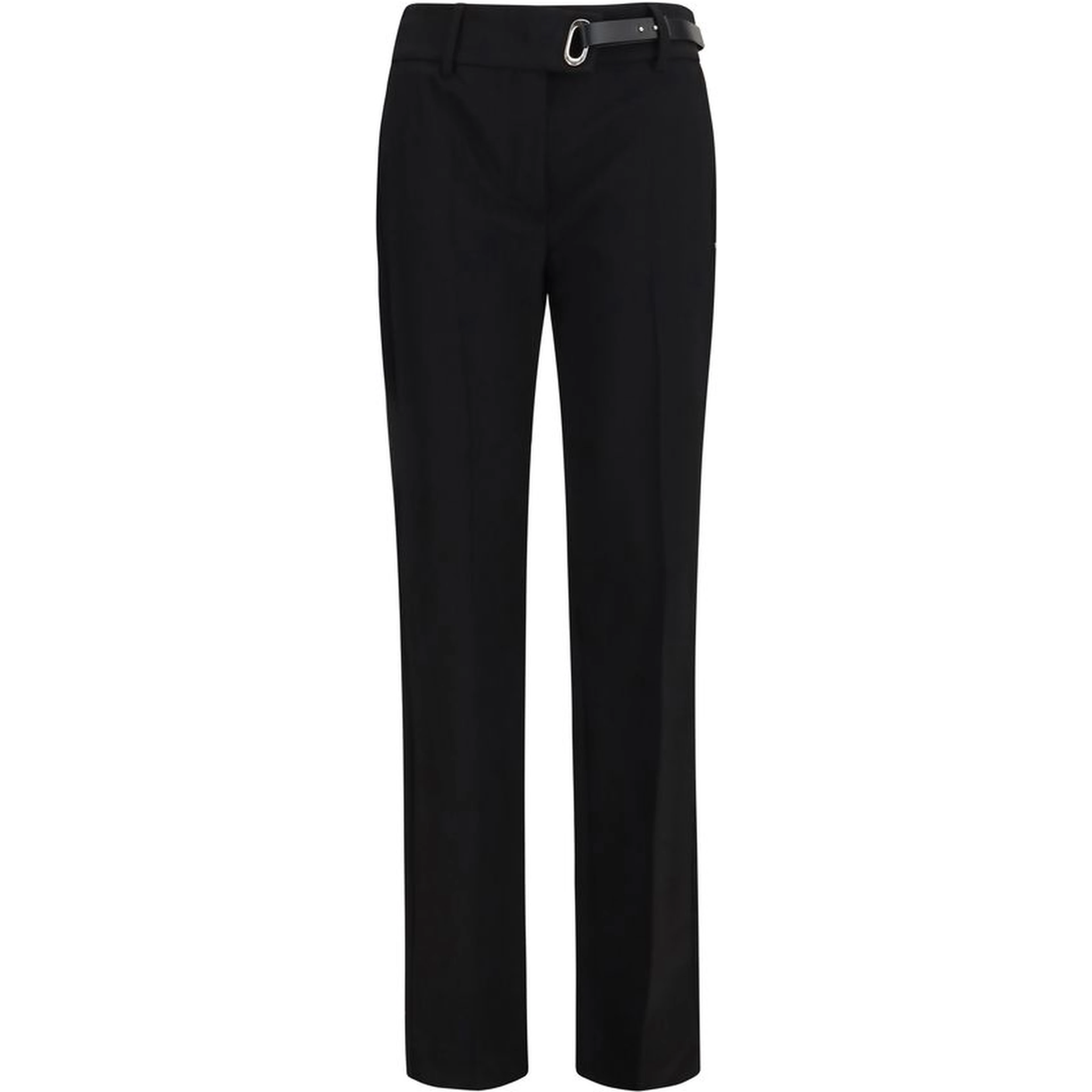Black Viscose Casual Pants