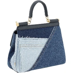 Blue Cotton Handbag