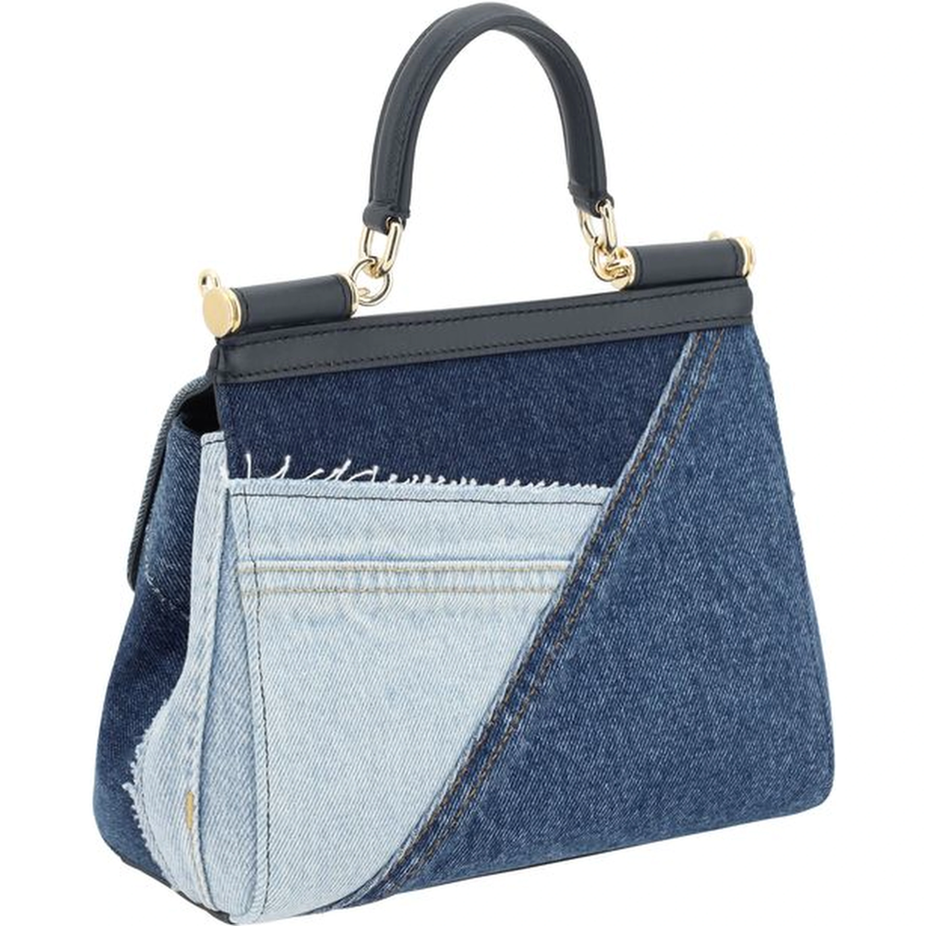 Blue Cotton Handbag