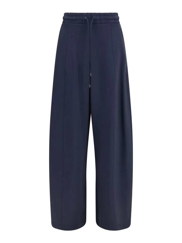 Blue Polyamide Casual Pants