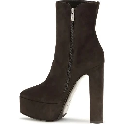 Brown Suede Leather Ankle Boots