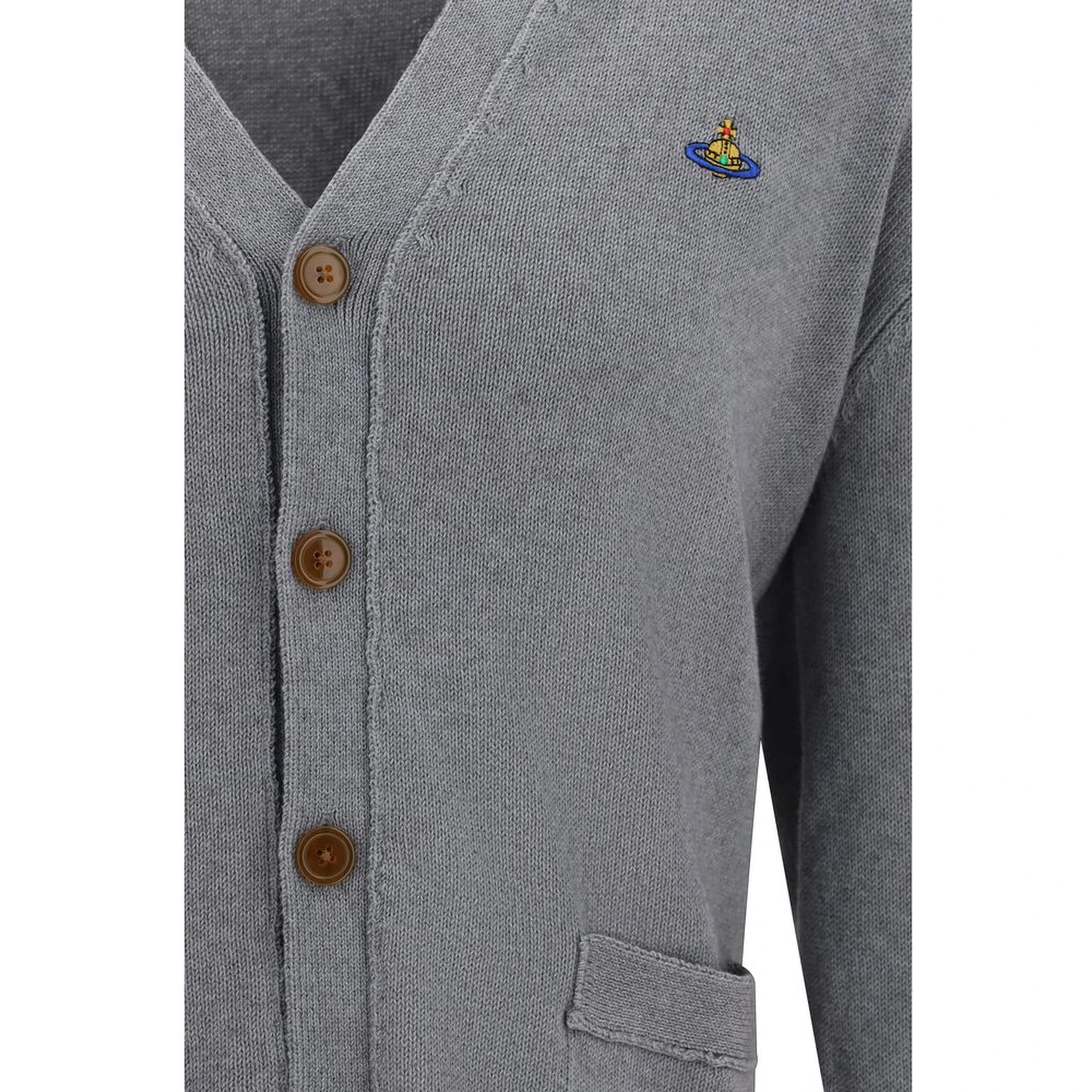 Gray Cotton Cardigan