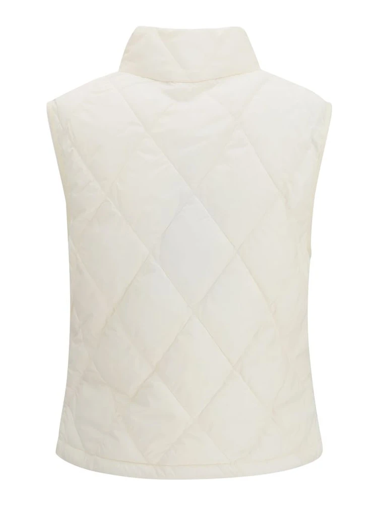 White Polyester Sleeveless Jacket alternative