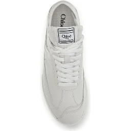 White Calf Leather Bos Taurus Athletic Sneakers