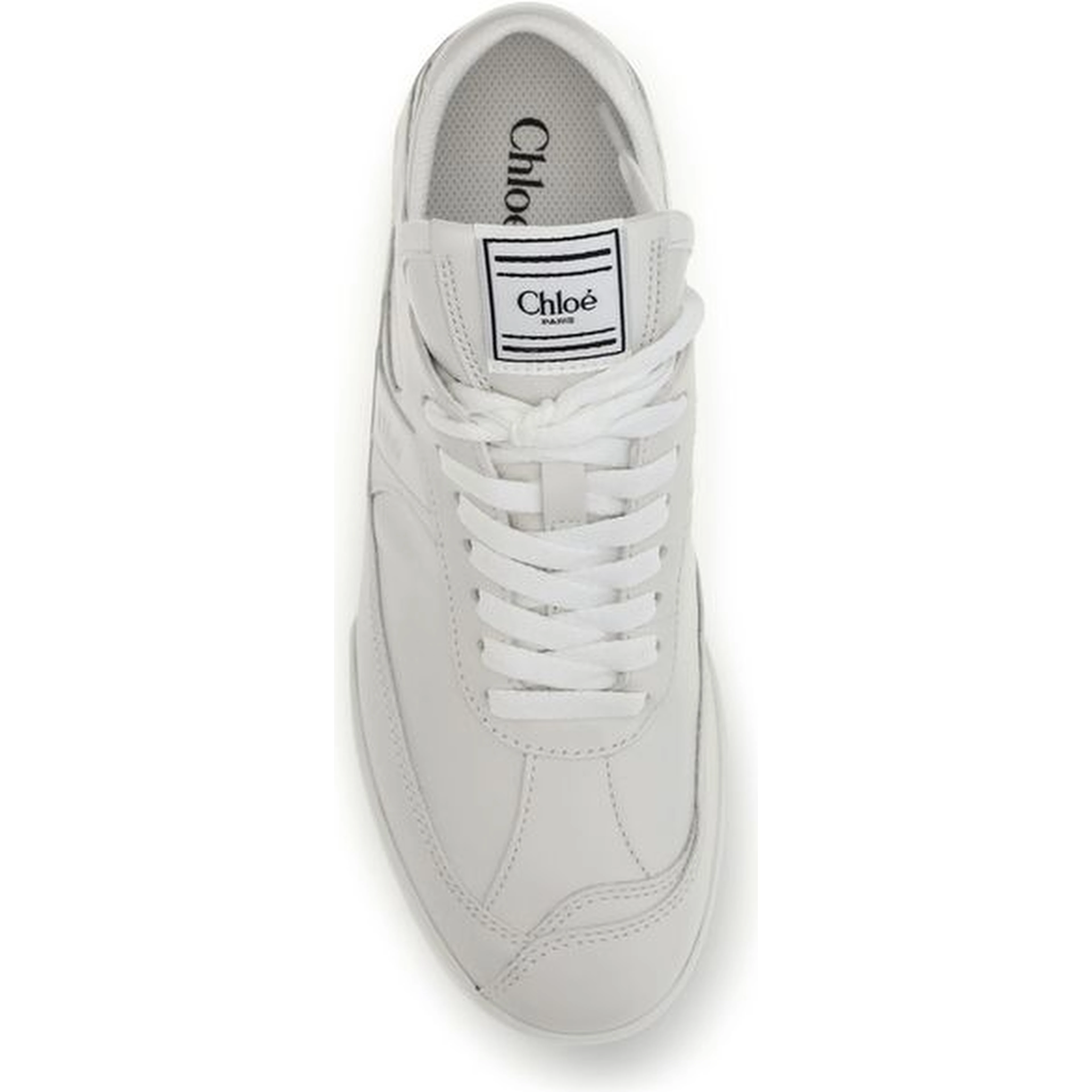 White Calf Leather Bos Taurus Athletic Sneakers