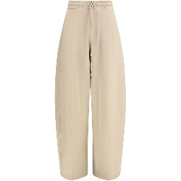 Beige Polyamide Athletic Pants