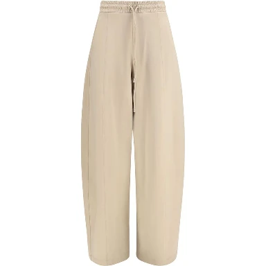 Beige Polyamide Athletic Pants