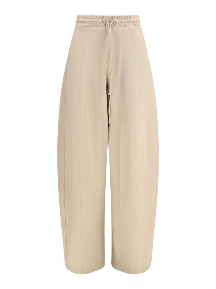 Beige Polyamide Athletic Pants