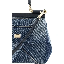 Blue Cotton Handbag