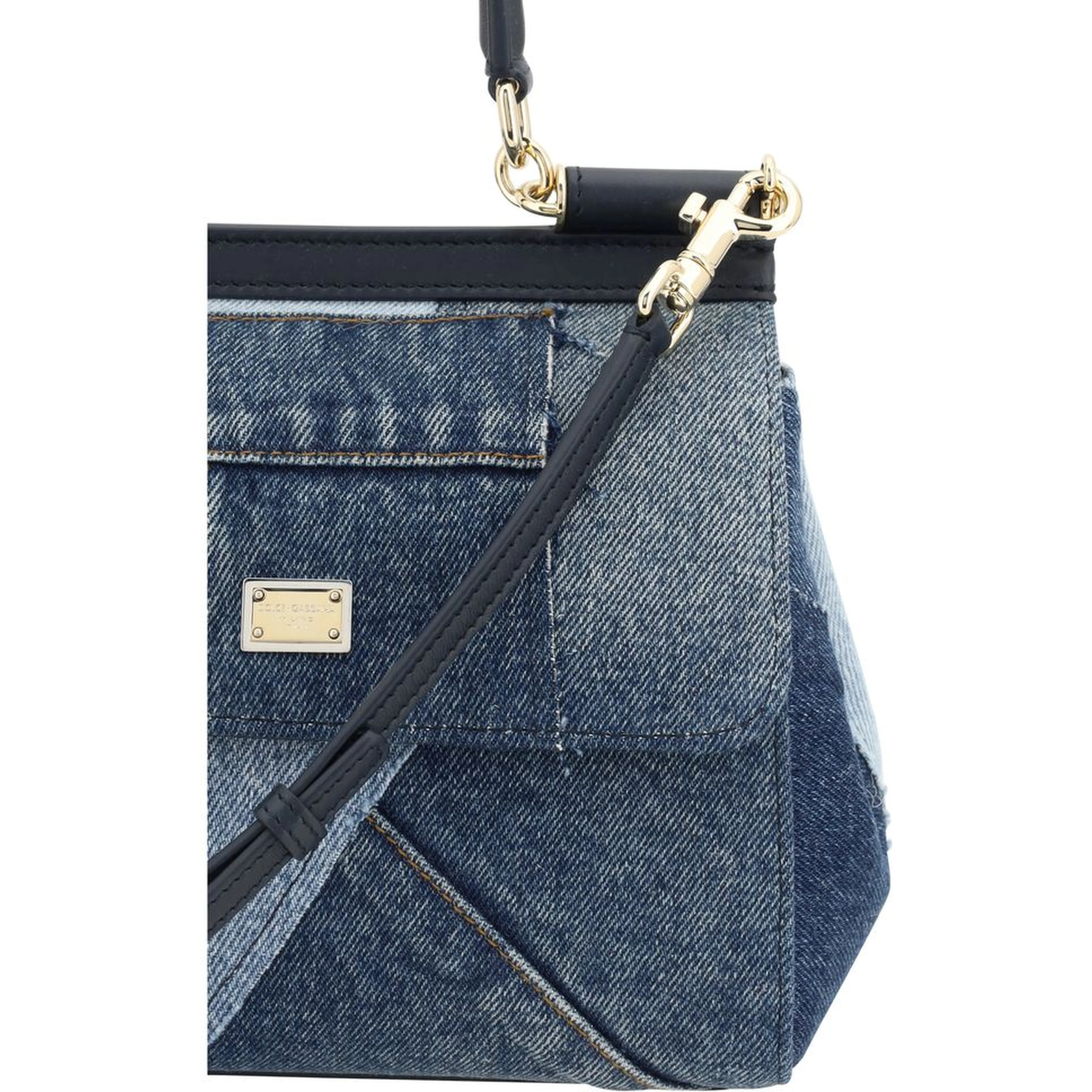 Blue Cotton Handbag