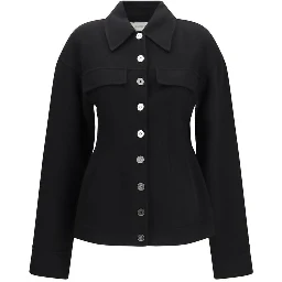 Black Wool Oves Aries Coat