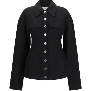Black Wool Oves Aries Coat