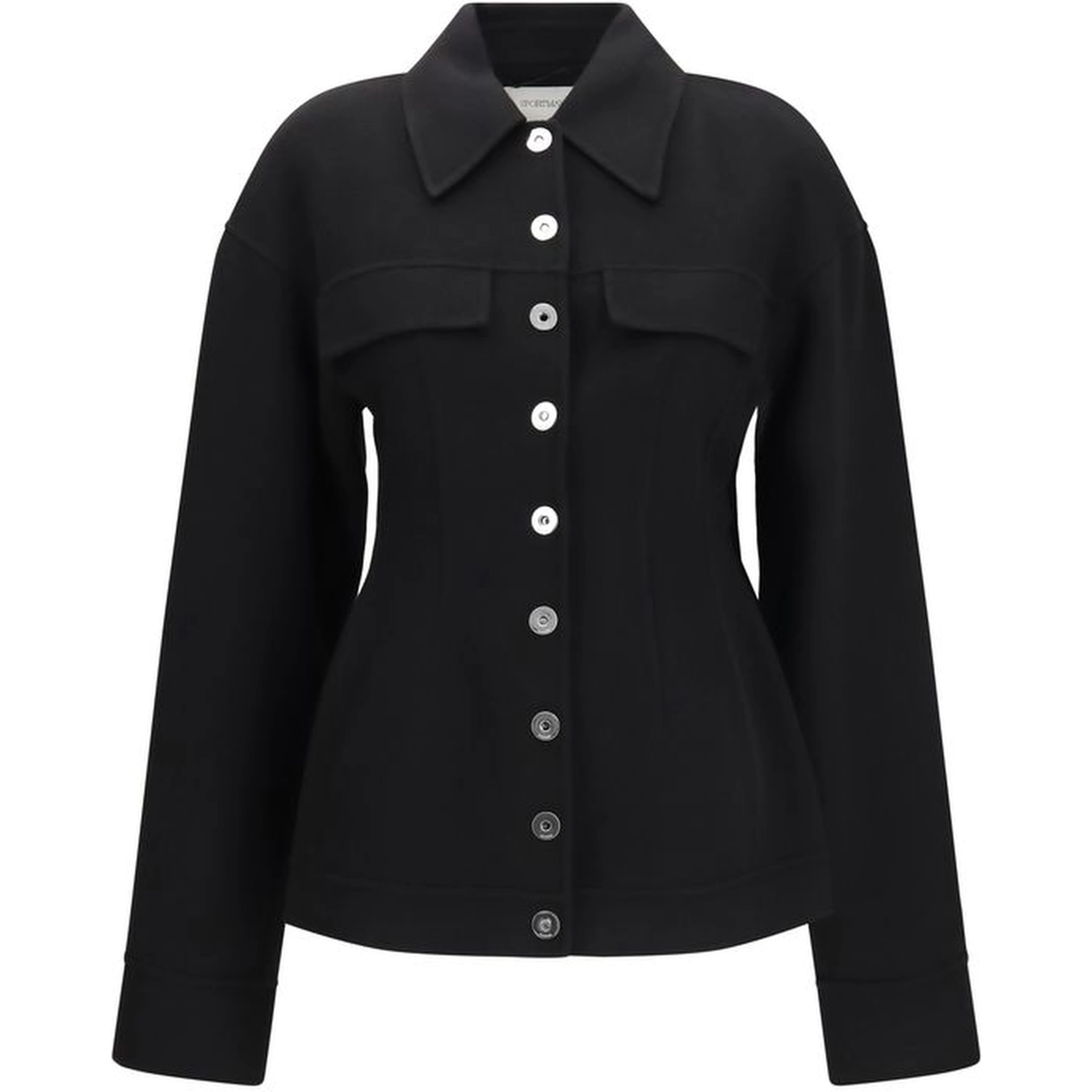 Black Wool Oves Aries Coat
