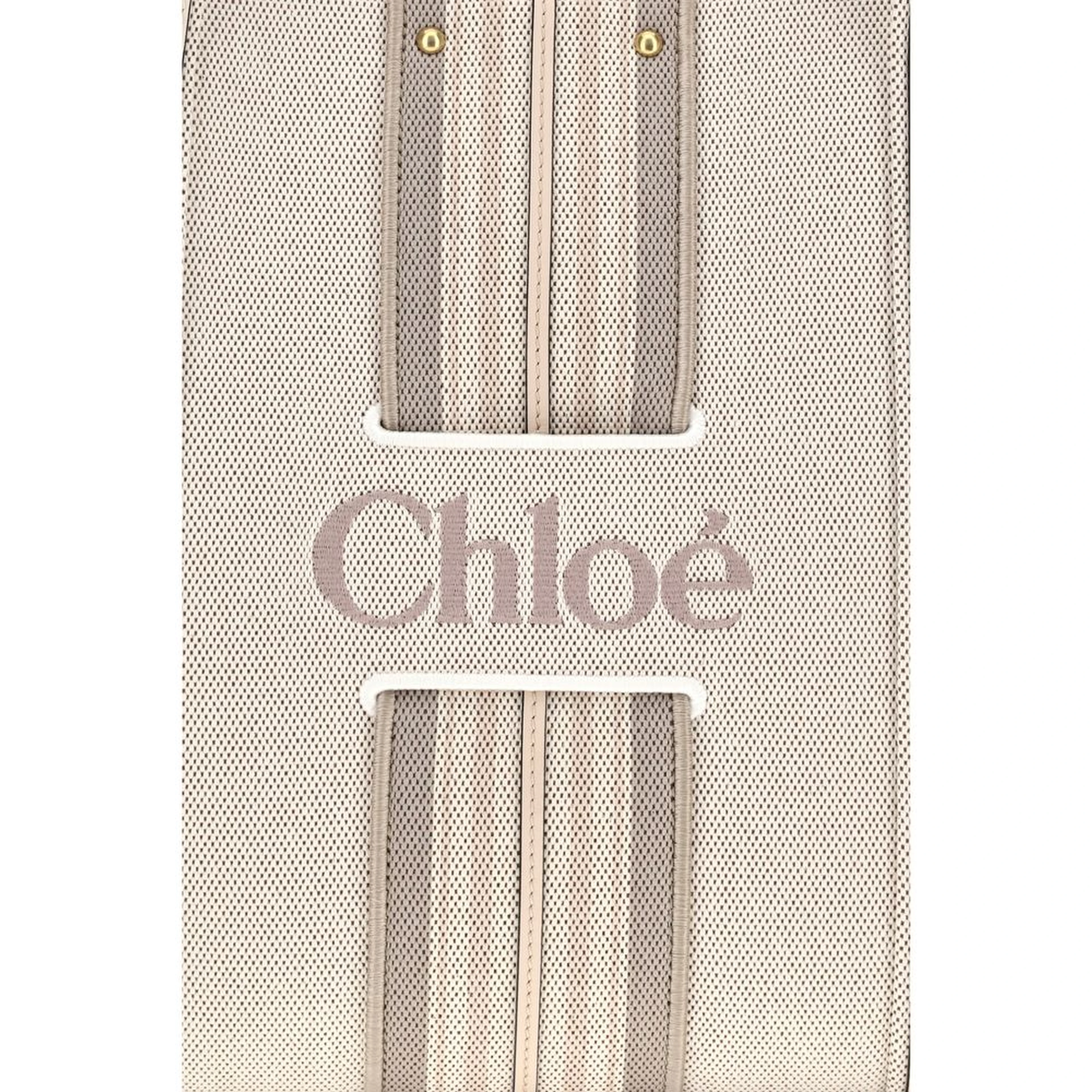 Beige Cotton Shoulder Bag