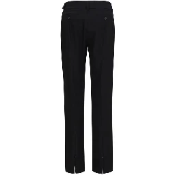 Black Viscose Casual Pants