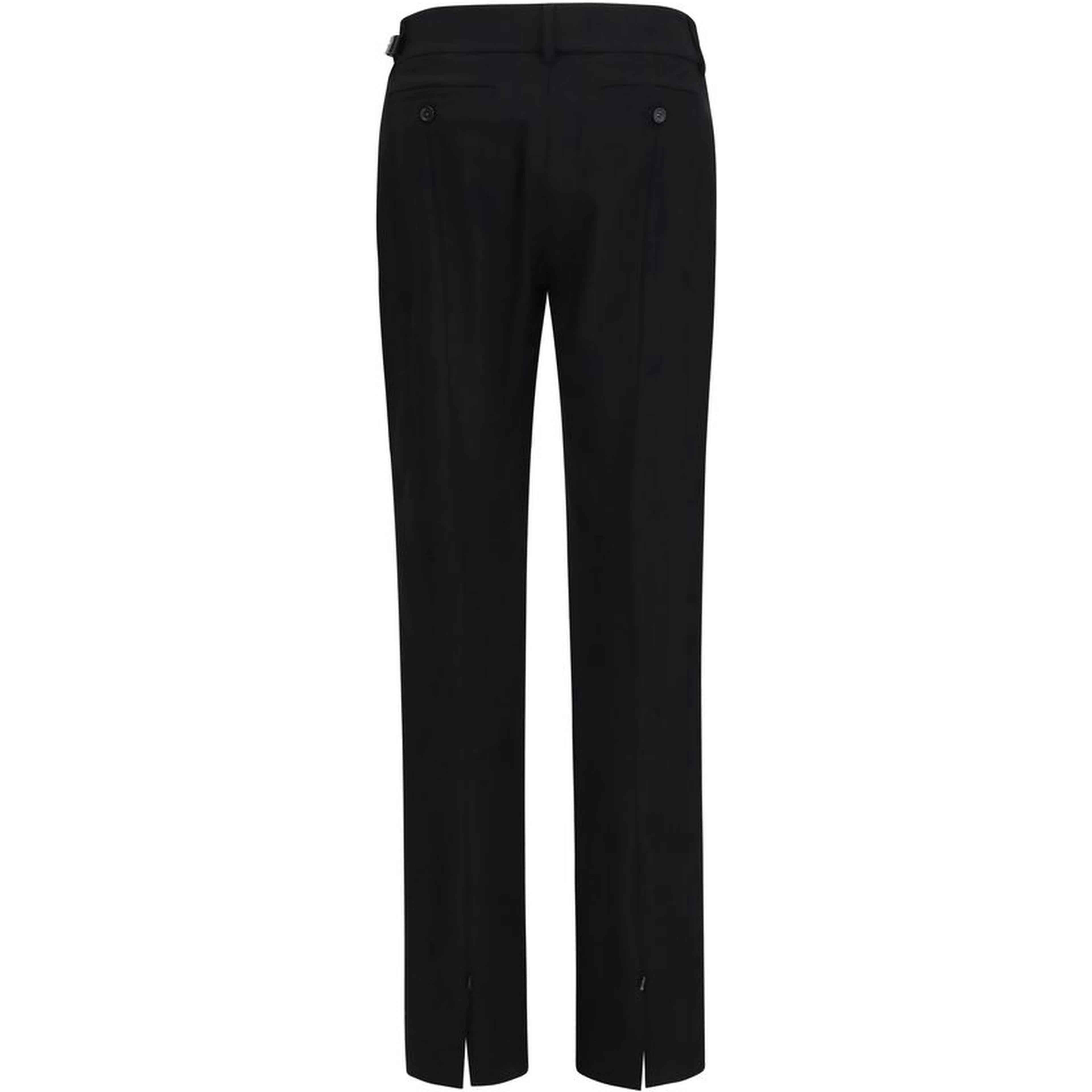 Black Viscose Casual Pants