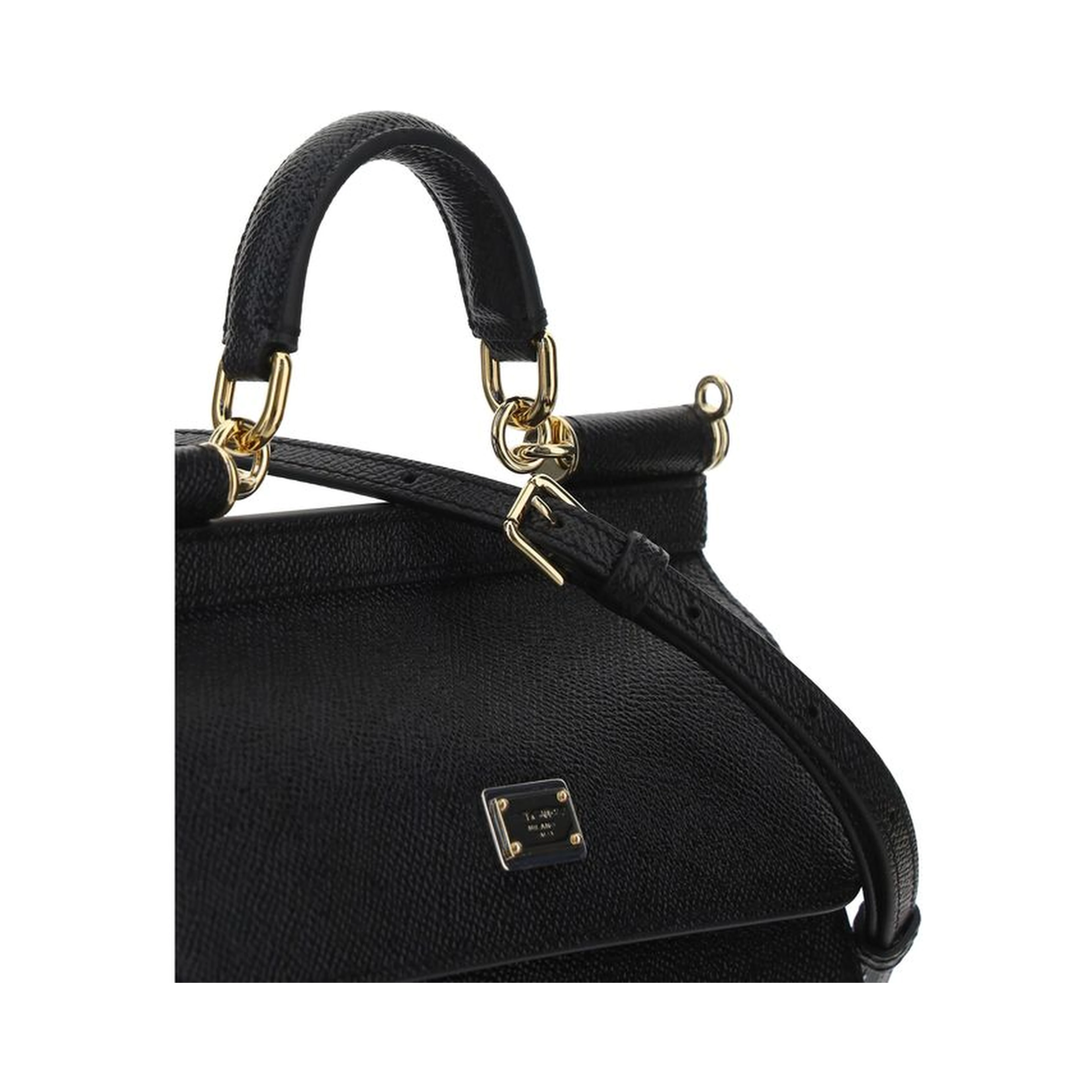 Black Calf Leather Bos Taurus Handbag