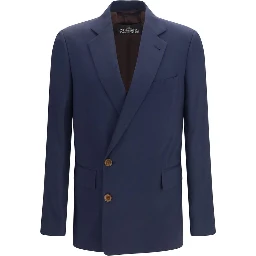 Blue Wool Oves Aries Full-Length Jacket