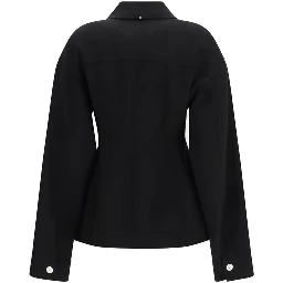 Black Wool Oves Aries Coat