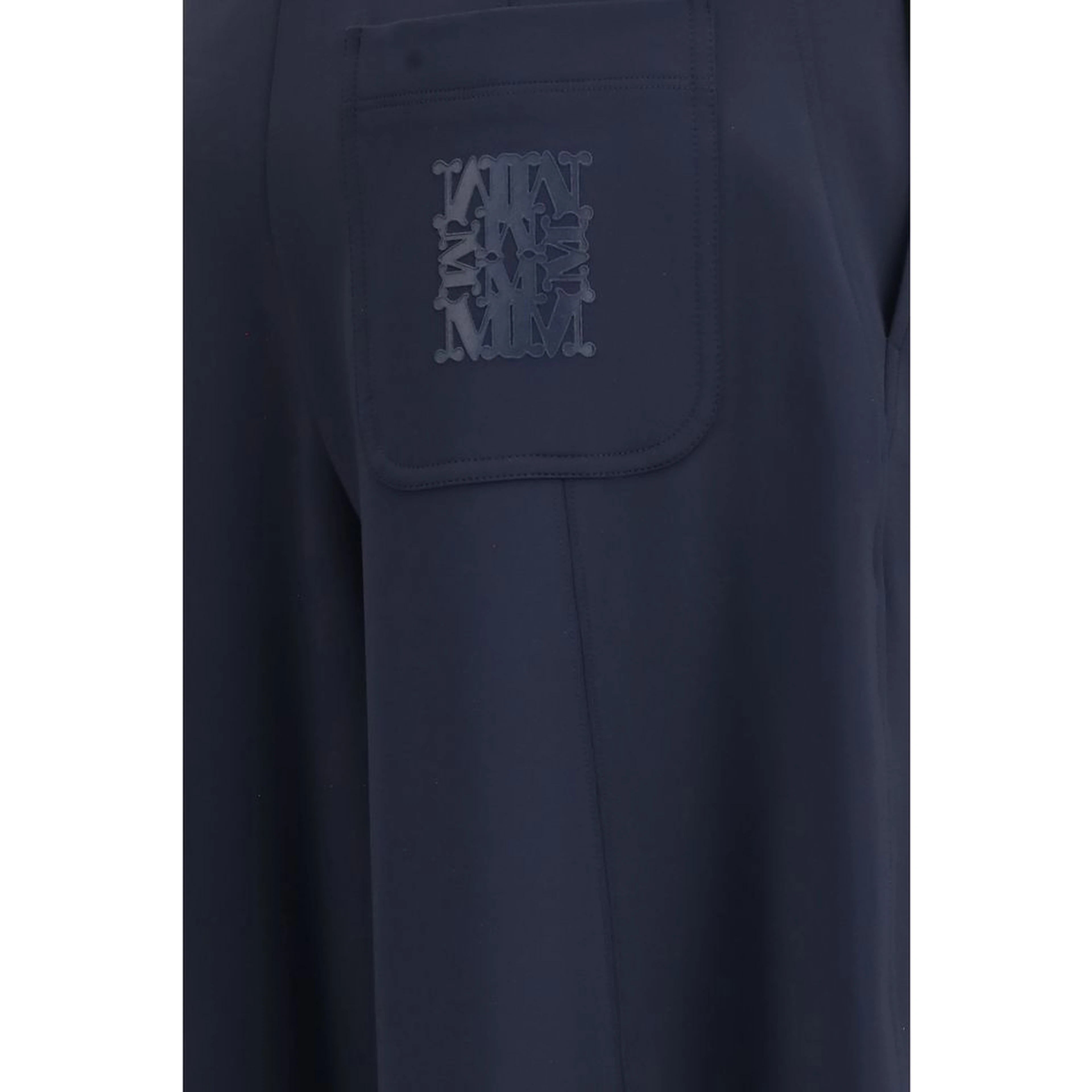 Blue Polyamide Casual Pants