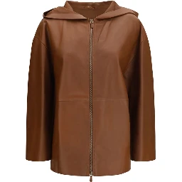 Brown Lamb Ovis Aries Leather Jacket