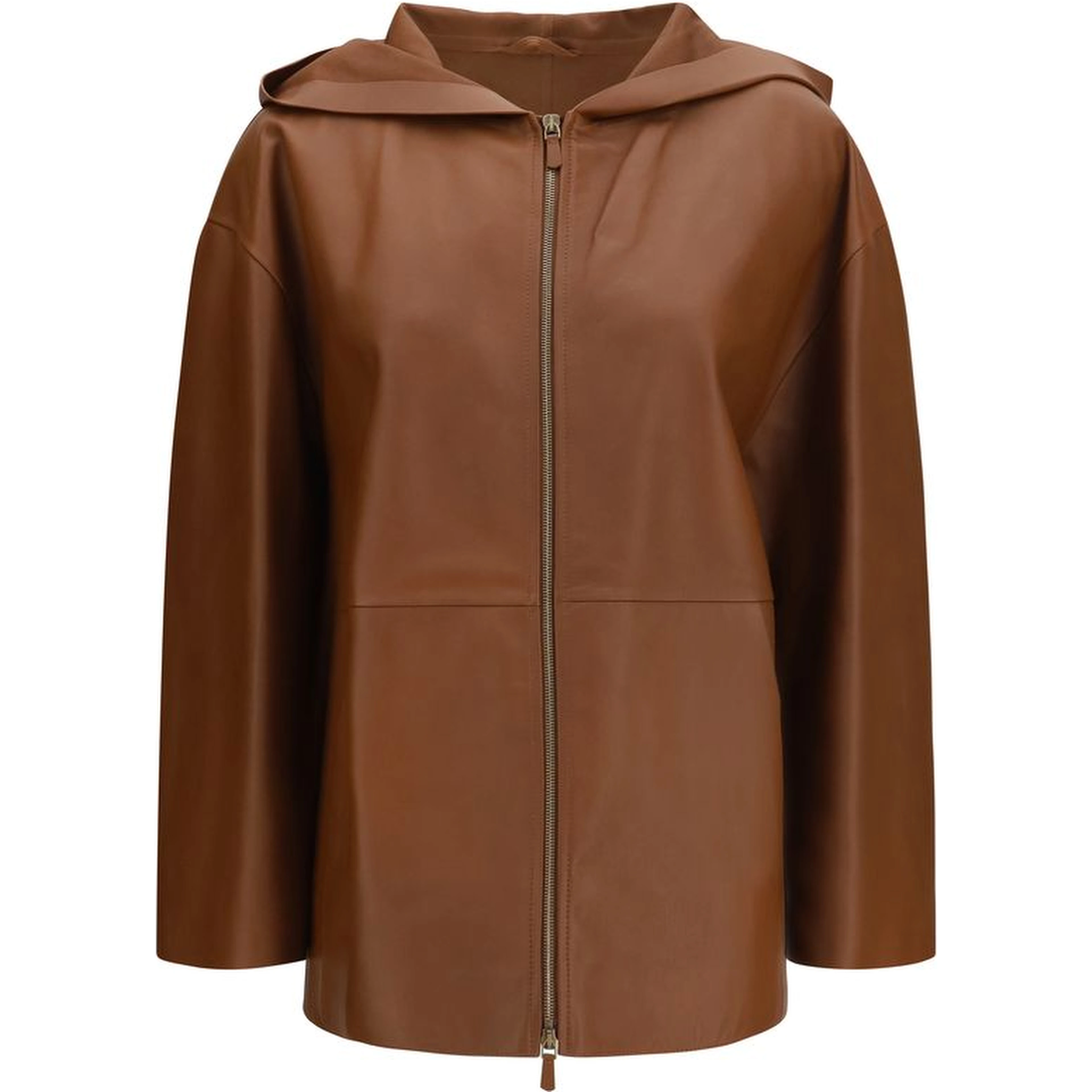 Brown Lamb Ovis Aries Leather Jacket