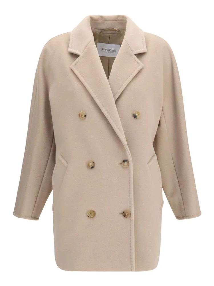 Beige Wool Oves Aries Full-Length Jacket