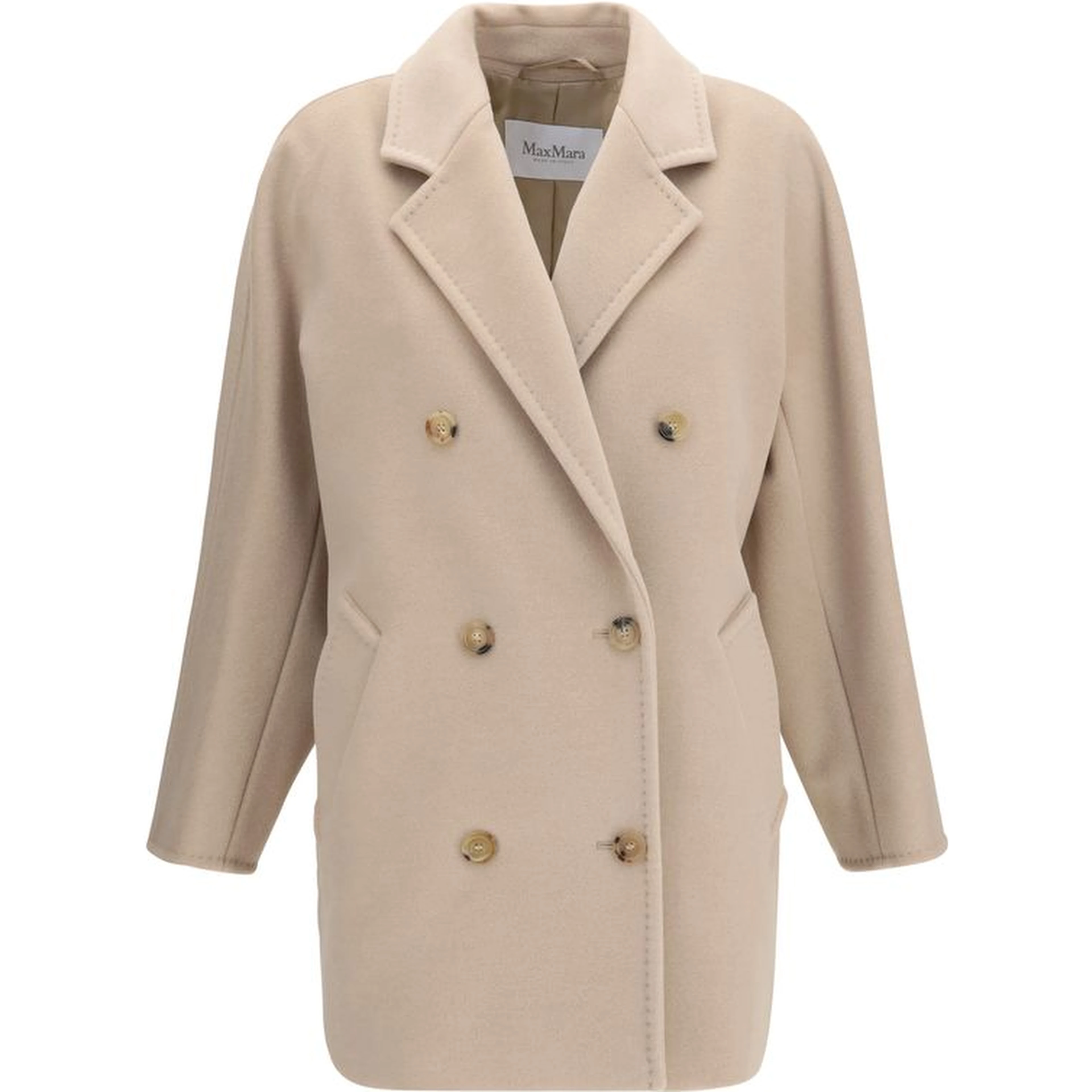 Beige Wool Oves Aries Full-Length Jacket
