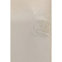 Beige Silk T-Shirt
