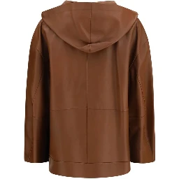 Brown Lamb Ovis Aries Leather Jacket