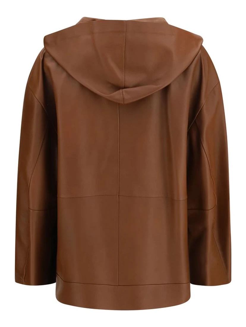 Brown Lamb Ovis Aries Leather Jacket