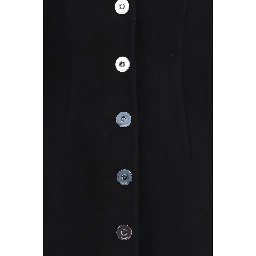 Black Wool Oves Aries Coat