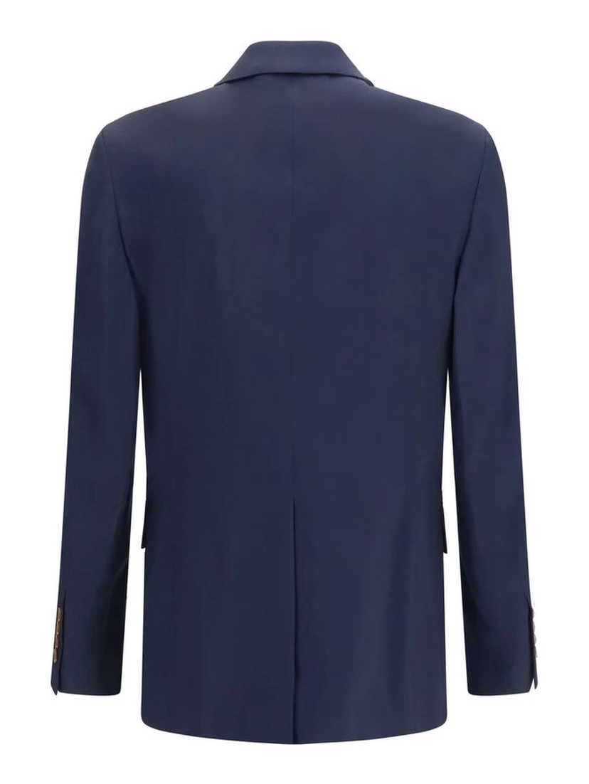 Blue Wool Oves Aries Full-Length Jacket