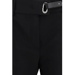 Black Viscose Casual Pants